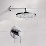 Remer SS52 Chrome Shower Faucet Set With Rain Shower Head